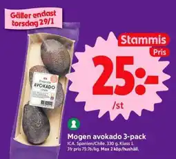 ICA Supermarket MOGEN AVOKADO 3-PACK erbjuda