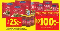 ICA Supermarket Tortillabröd, Tacochips, Tacosås erbjuda
