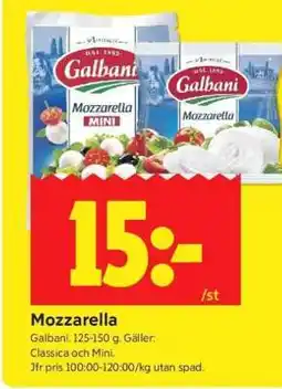 ICA Supermarket MOZZARELLA erbjuda