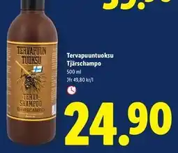 Lidl Tervapuun tuoksu tjärschampo erbjuda