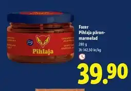 Lidl Fazer Pihlaja päronmarmelad erbjuda
