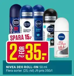 ÖoB NIVEA DEO ROLL-ON 50 ml erbjuda
