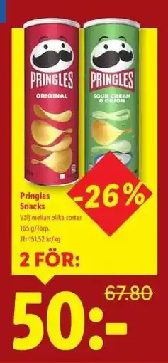Lidl Pringles snacks erbjuda