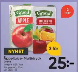 DollarStore Äppeljuice/Multidryck Grand erbjuda