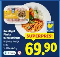 Lidl Kronfågel Färska minutstrimlor erbjuda