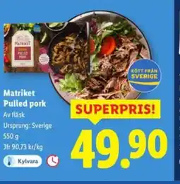 Lidl Matriket Pulled pork erbjuda