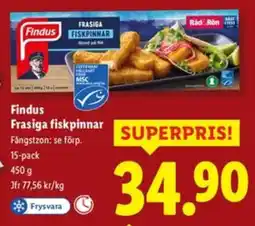 Lidl Findus Frasiga fiskpinnar erbjuda