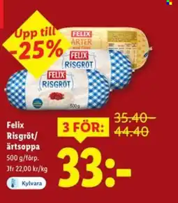 Lidl FELIX Risgröt/ ärtsoppa erbjuda