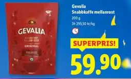 Lidl GEVALIA Snabbkaffe mellanrost erbjuda