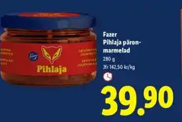 Lidl Fazer Pihlaja päron- marmelad erbjuda