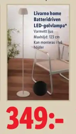 Lidl Livarno home Batteridriven LED-golvlampa erbjuda