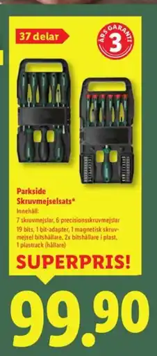 Lidl Parkside Skruvmejselsats erbjuda