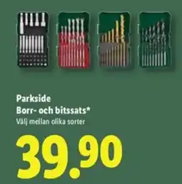 Lidl Parkside Borr- och bitssats erbjuda