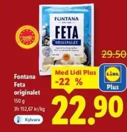 Lidl FONTANA Feta originalet erbjuda