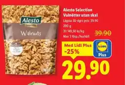 Lidl Alesto Selection Valnötter utan skal erbjuda