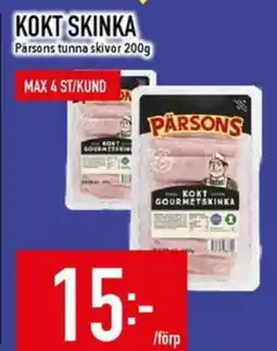 Matdax Pärsons Kokt skinka erbjuda
