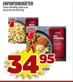 Matdax Findus Enportionsrätter erbjuda