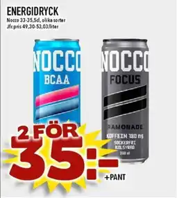 Matdax NOCCO Energidryck erbjuda