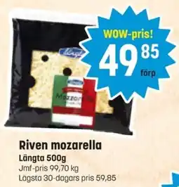 Eurocash Längta Riven mozarella erbjuda