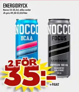 Din Mat NOCCO Energidryck erbjuda