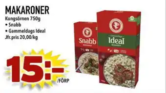 Din Mat Kungsörnen Makaroner erbjuda
