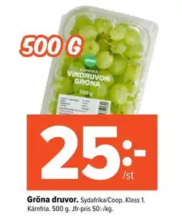 Coop Extra Gröna druvor erbjuda
