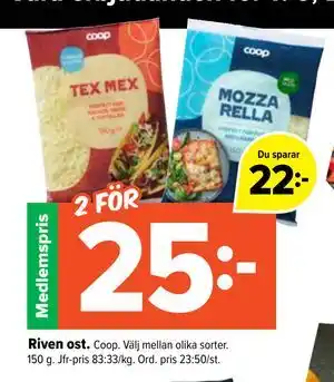 Riven ost., Medlemspris