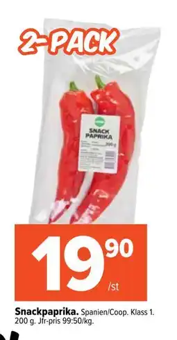 Coop Extra Snackpaprika erbjuda
