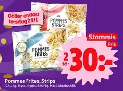 ICA Supermarket POMMES FRITES, STRIPS erbjuda