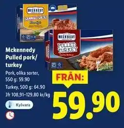 Lidl Mckenedy Pulled pork/turkey erbjuda