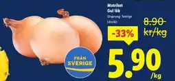 Lidl Matriket Gul lök erbjuda