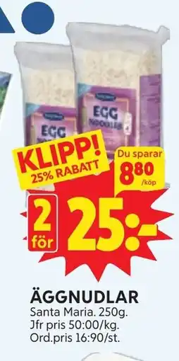 Ica Hajen Lagpris Santa Maria Äggnudlar erbjuda