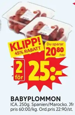 Ica Hajen Lagpris ICA Babyplommon erbjuda