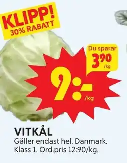 Ica Hajen Lagpris Vitkål erbjuda