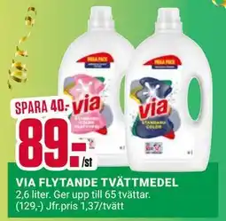 ÖoB VIA FLYTANDE TVÄTTMEDEL erbjuda