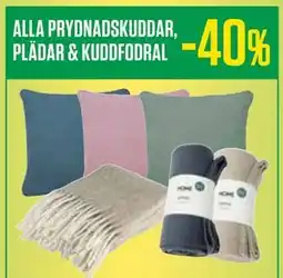 ÖoB ALLA PRYDNADSKUDDAR, PLÄDAR & KUDDFODRAL erbjuda