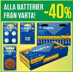 ÖoB ALLA BATTERIER FRÅN VARTA! erbjuda