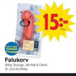 Matöppet Falukorv erbjuda