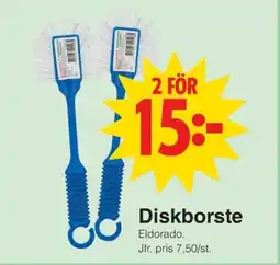 Matöppet Eldorado Diskborste erbjuda