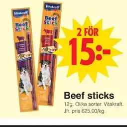 Matöppet Vitakraft Beef sticks erbjuda