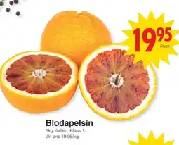 Matöppet Blodapelsin erbjuda