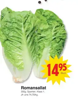 Matöppet Romansallat erbjuda