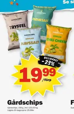 Pekås Gårdschips erbjuda