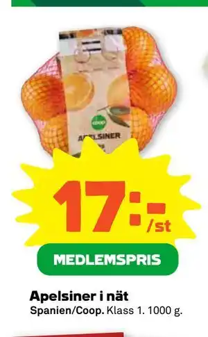 Apelsiner i nät, Medlemspris