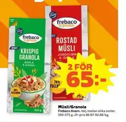 Stora Coop Müsli/Granola erbjuda