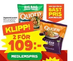 Stora Coop Vegetariskt protein, Medlemspris erbjuda