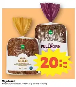 Coop Vilja bröd erbjuda