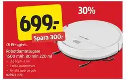 Jula Robotdammsugare 1500 mAh 80 min 220 ml erbjuda