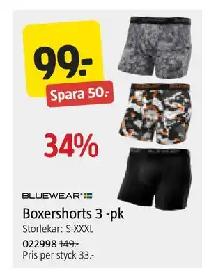 Jula Boxershorts 3 -pk erbjuda