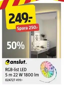 Jula RGB-list LED 5 m 22 W 1800 lm erbjuda